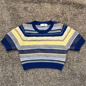 Colorful Striped Crew Neck Sweater